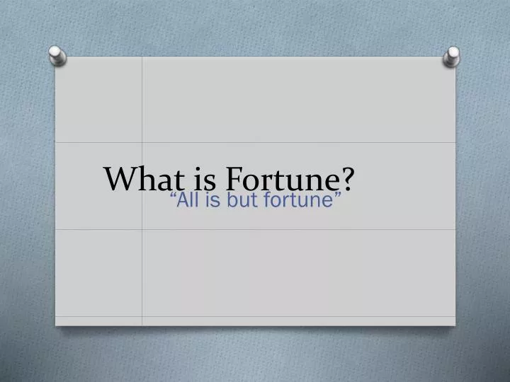 what is fortune