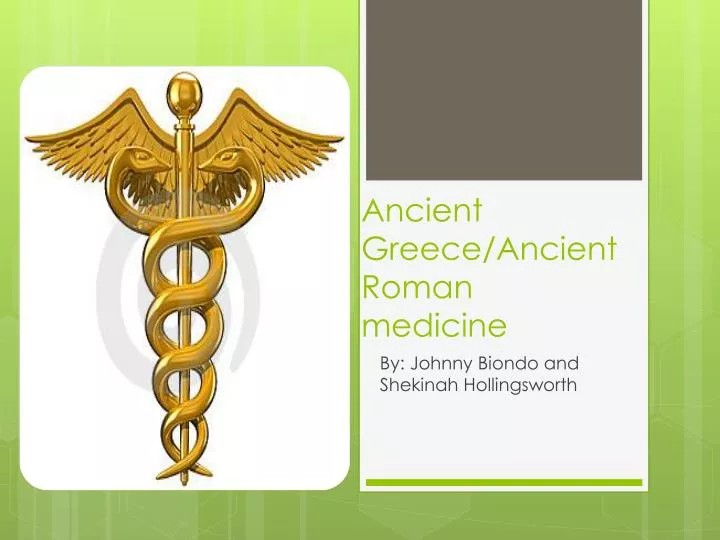 ancient greece ancient roman medicine