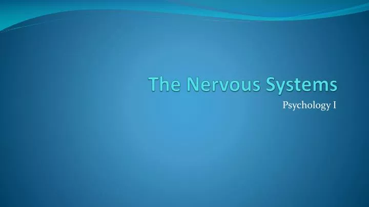 the nervous systems