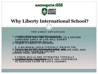 Why Liberty International School?