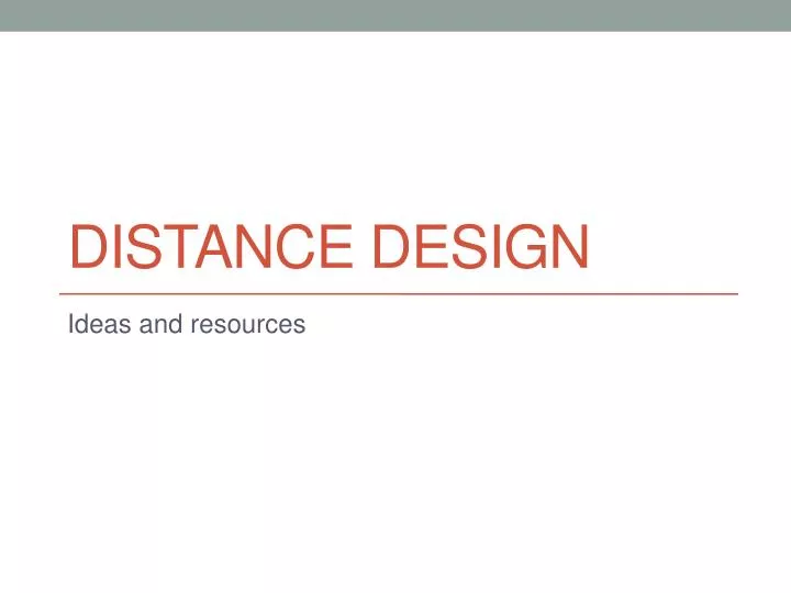 distance design