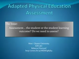 Adapted Physical Education Assessment