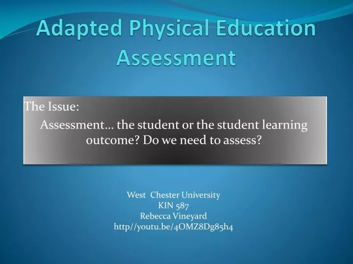 adapted physical education assessment