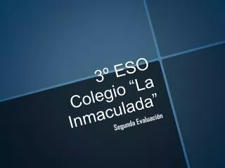3 eso colegio la inmaculada