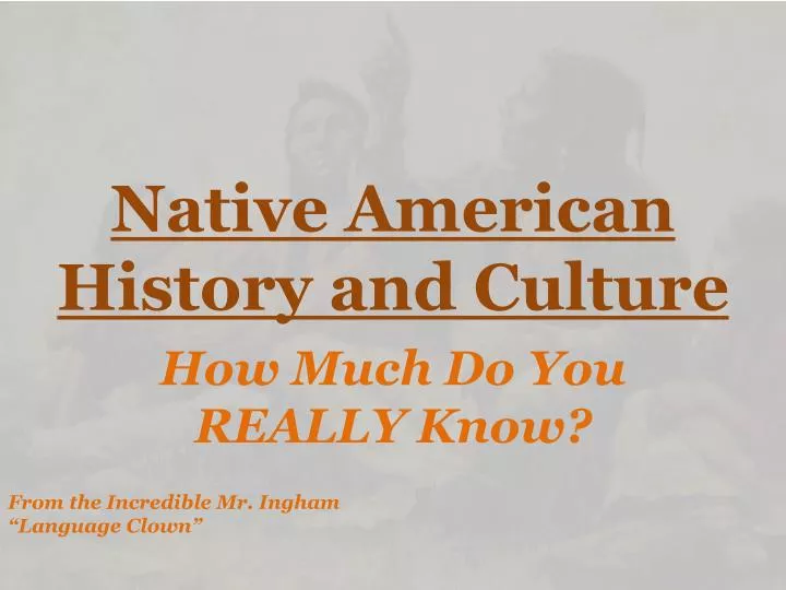 native american history and culture