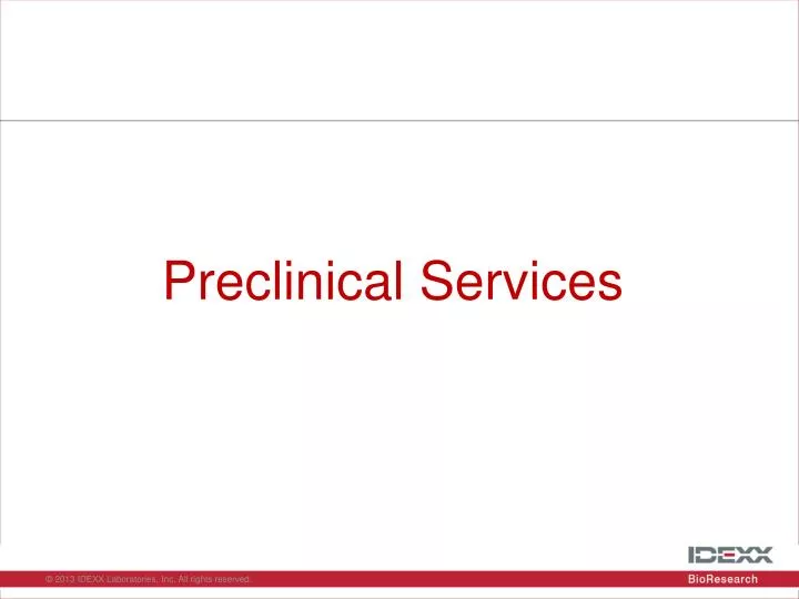 preclinical services