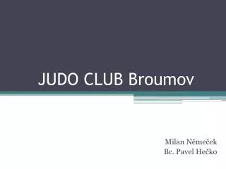 JUDO CLUB Broumov