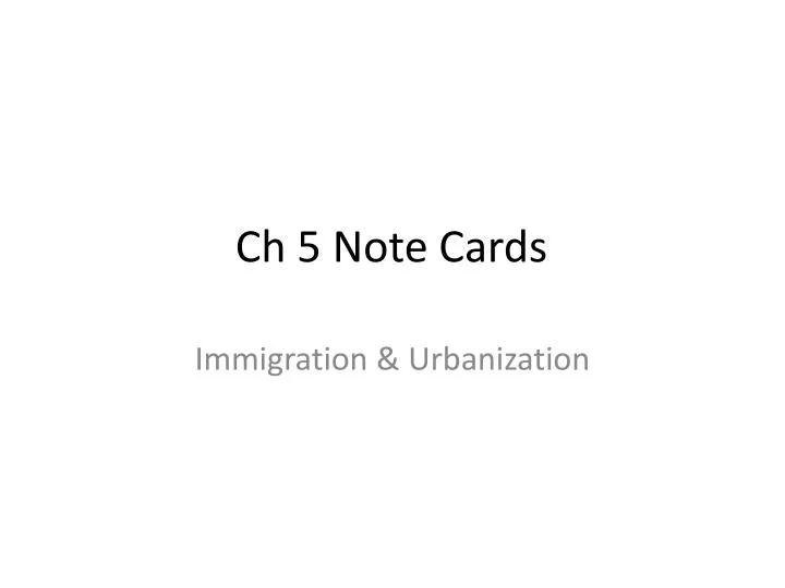 ch 5 note cards