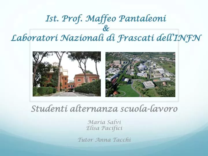 ist prof maffeo pantaleoni laboratori nazionali di frascati dell infn