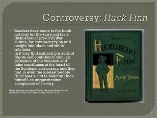 Controversy: Huck Finn