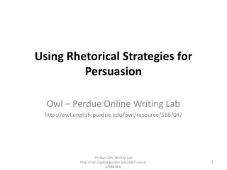 using rhetorical strategies for persuasion