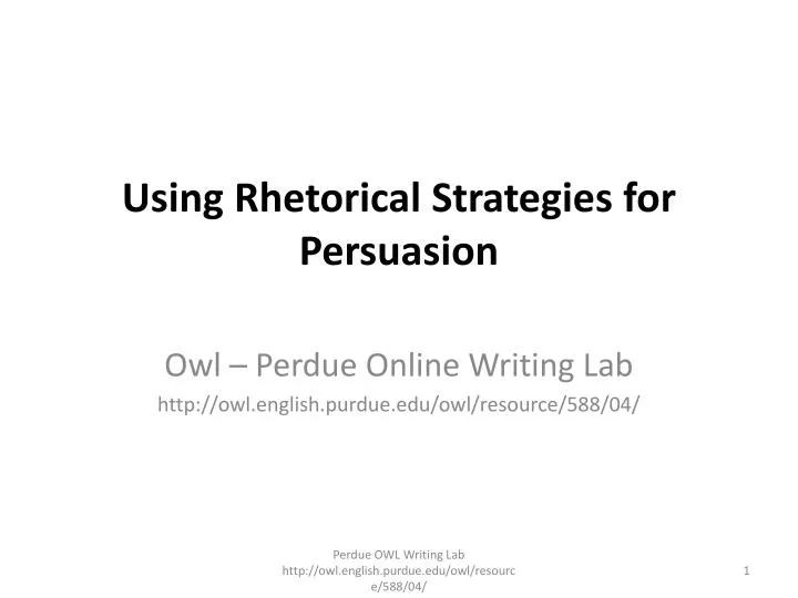 using rhetorical strategies for persuasion