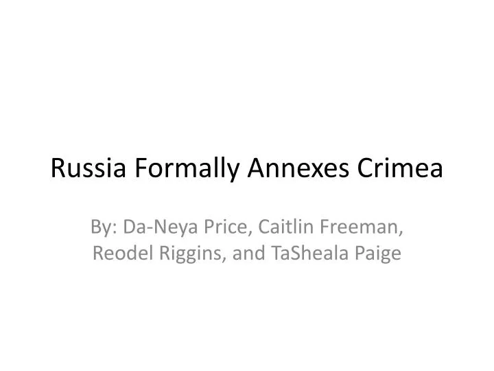 russia formally annexes crimea