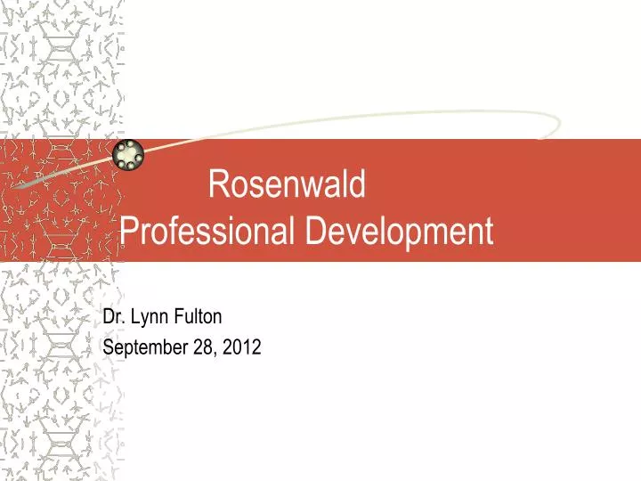 rosenwald professional development