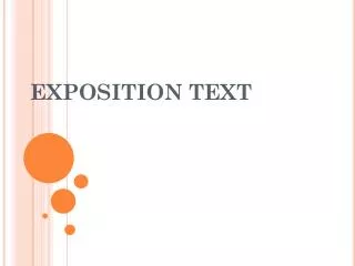 EXPOSITION TEXT
