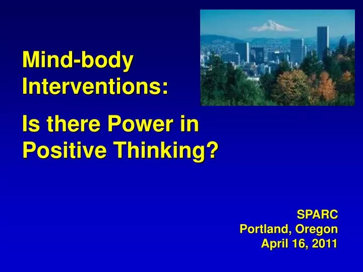 mind body interventions is there power in positive thinking