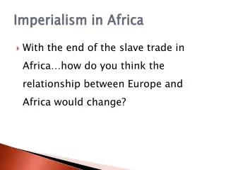 Imperialism in Africa