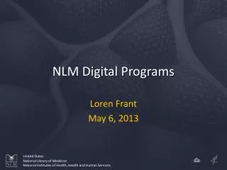 NLM Digital Programs