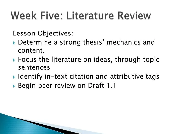 week five literature review