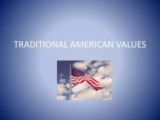 traditional american values