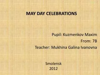 May Day celebrations