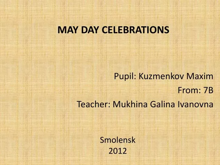may day celebrations
