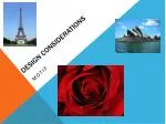 Design Considerations - slide 1