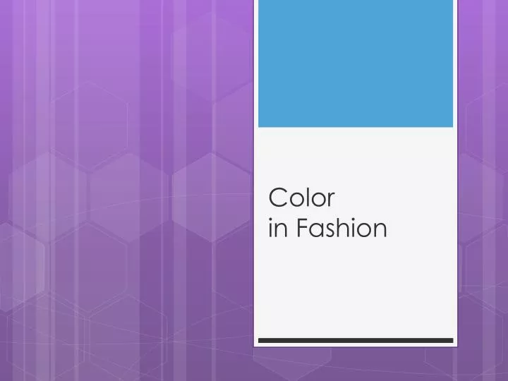 color in fashion