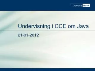undervisning i cce om java