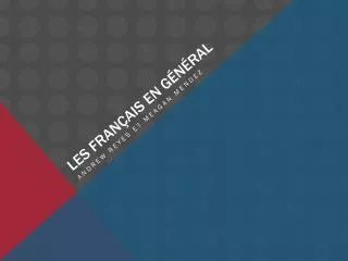 les fran ais en g n ral