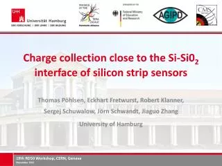 Charge collection close to the Si-Si0 2 interface of silicon strip sensors