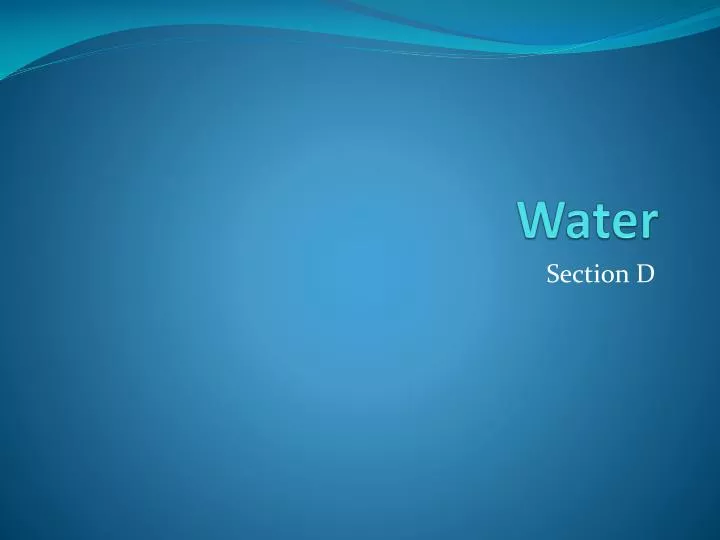 water