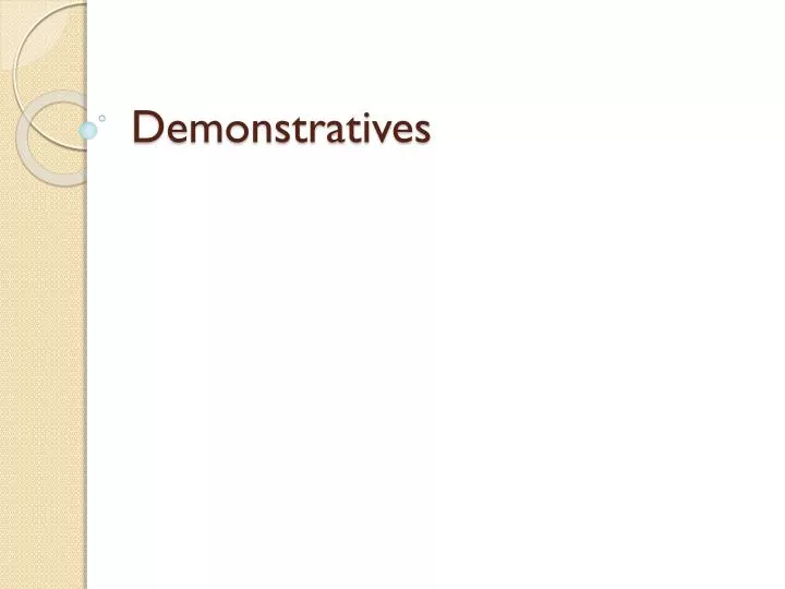 demonstratives