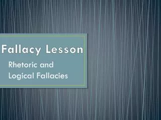 Fallacy Lesson