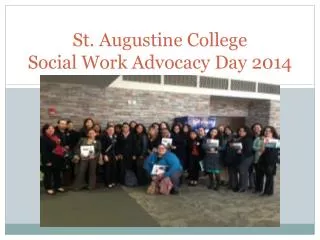 St. Augustine College Social Work Advocacy Day 2014