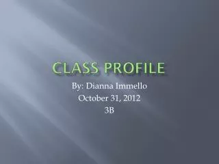 Class Profile