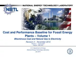 U.S. Department of Energy National Energy Technology Laboratory July 2011