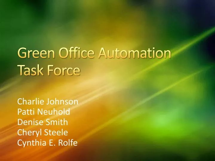 green office automation task force