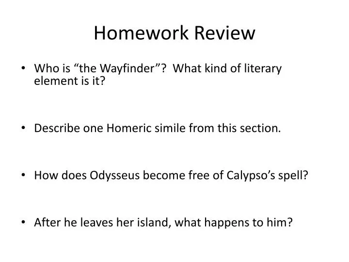 homework review