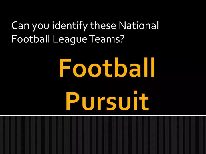 can you identify these national football league teams