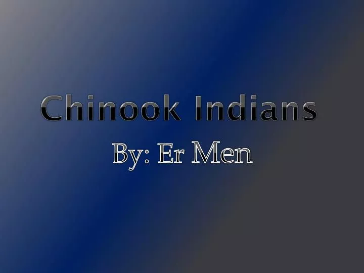 chinook indians