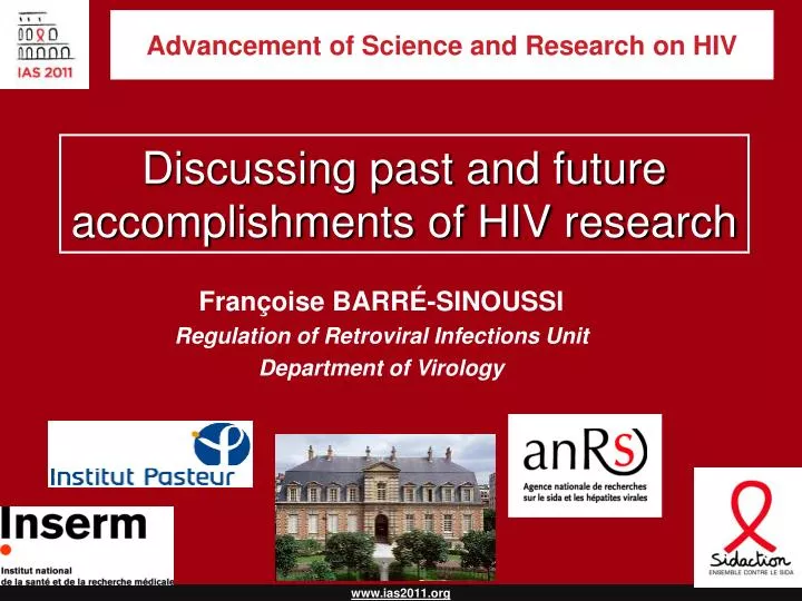 advancement of science and research on hiv