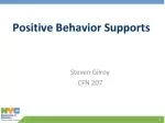 Positive Behavior Supports - slide 1