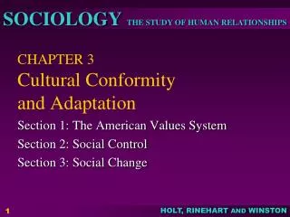 CHAPTER 3 Cultural Conformity and Adaptation
