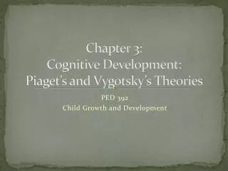 chapter 3 cognitive development piaget s and vygotsky s theories