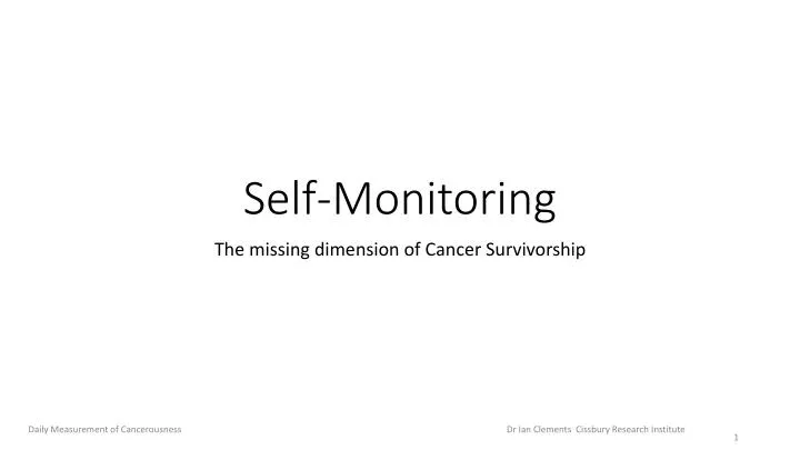 self monitoring