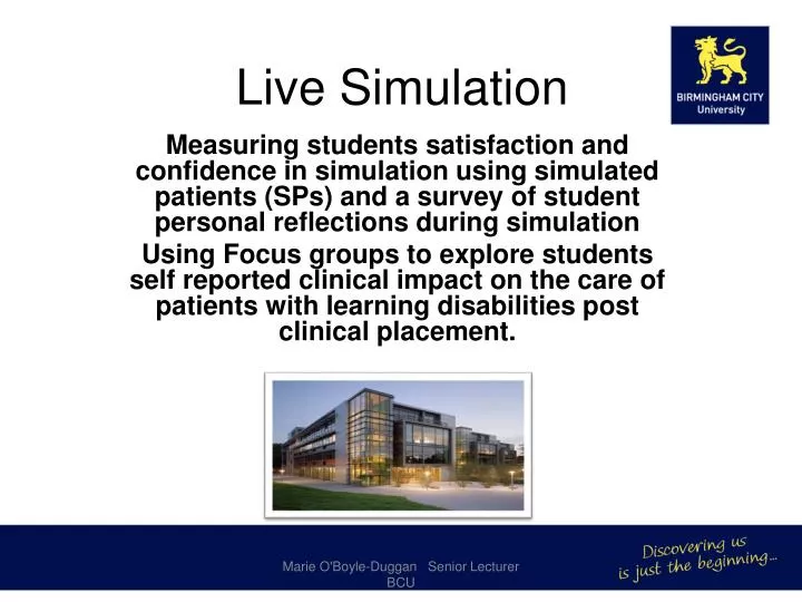 live simulation