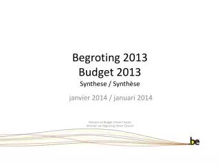 begroting 2013 budget 2013 synthese synth se