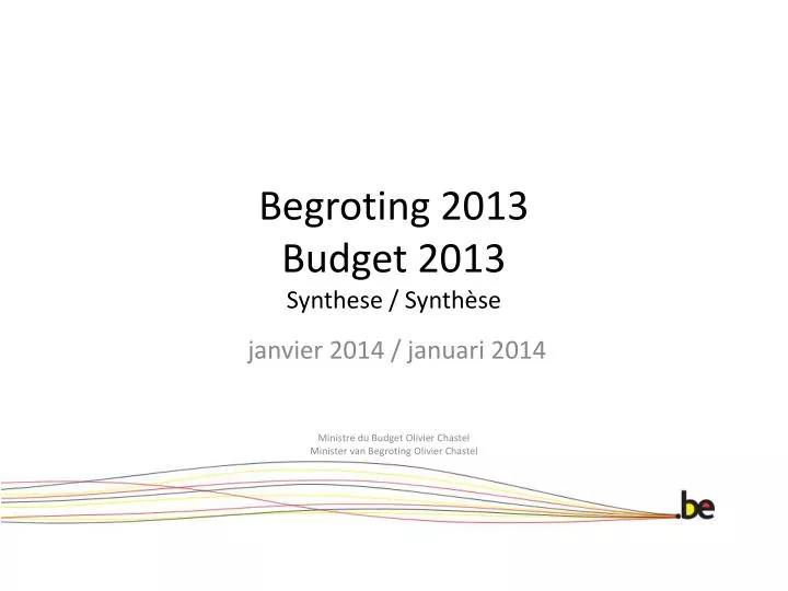 begroting 2013 budget 2013 synthese synth se