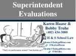 Superintendent Evaluations - slide 1